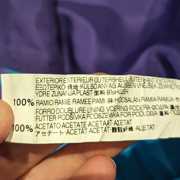 Zara strapless purple & blue neon tube strapless mini dress - Picture 7 of 7